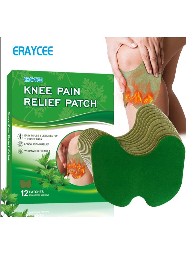 ERAYCEE 12pcs Natural Wormwood Self-Heating Pads Instant Relief from Pain Plasters Can Effectively Promote Blood Circulation and Relieve Joint Pain Promotes Blood Circulation for Knee, Back, Neck - Image 1